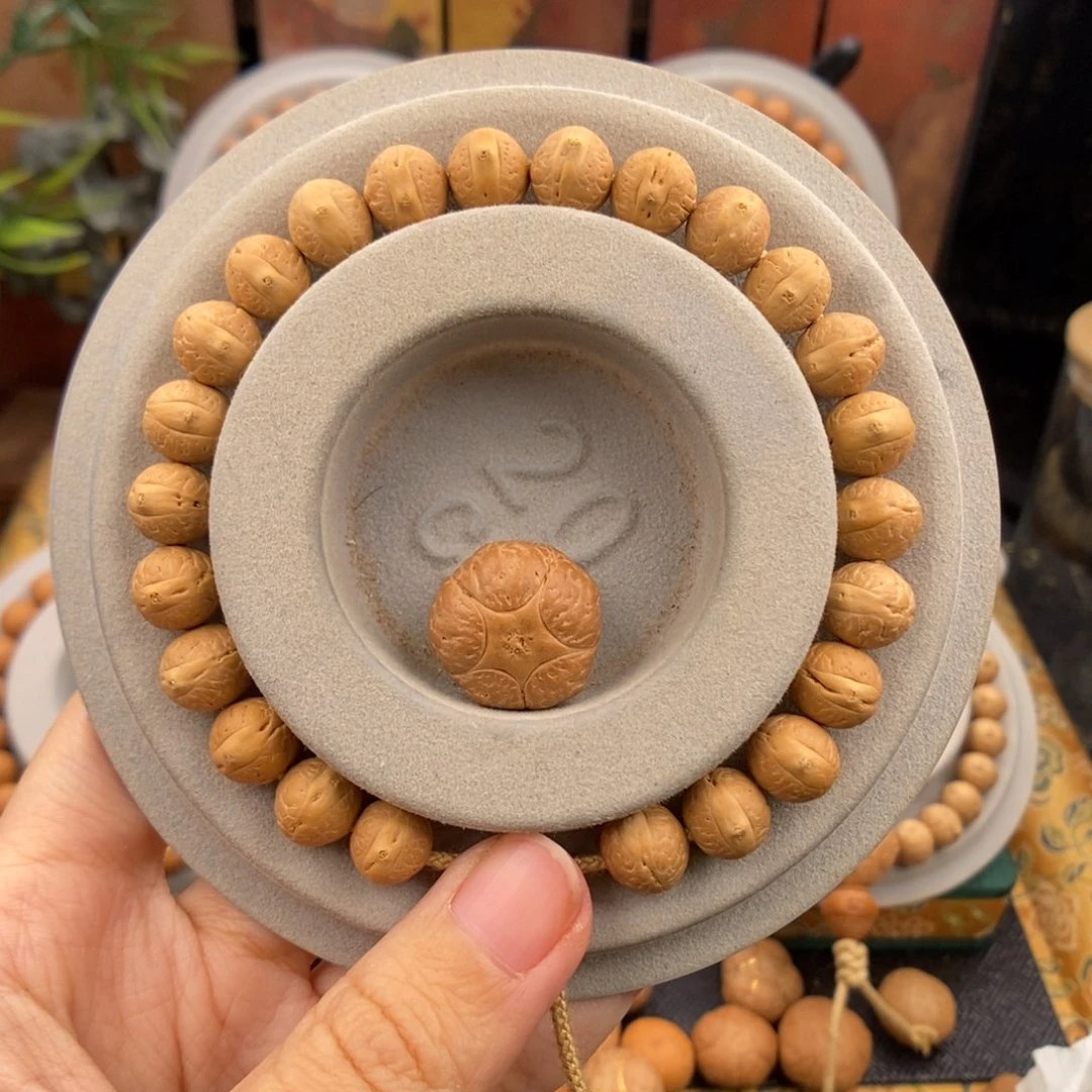 光***逍手串凤眼菩提实心9.5-9.8mm/带18mm五星