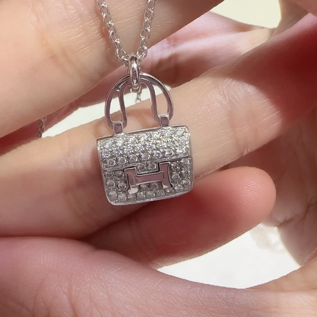 套链铂Pt950镶嵌天然钻石