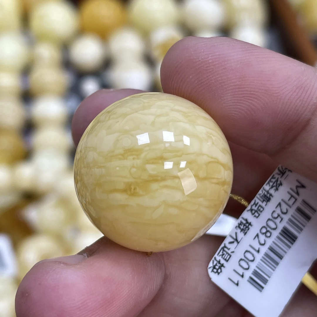魔梵珠宝｜23.2mm天然蜜蜡 浓蜡虎皮妖花