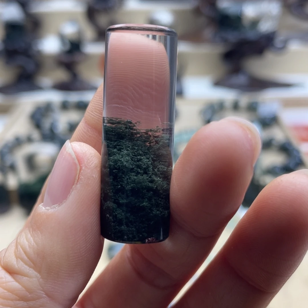 水晶颈饰未镶嵌绿幽灵聚宝盆柱子