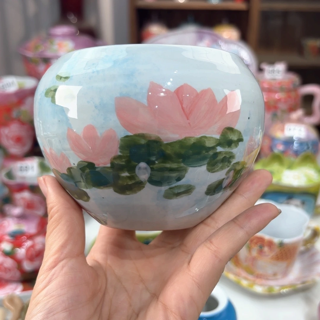 景德镇手绘高温釉下彩陶瓷茶具