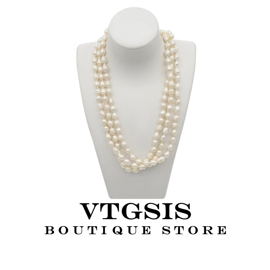 VTGSIS 合金仿珍珠项链 3883白色珠珠多层项链气质时尚高级感爆款