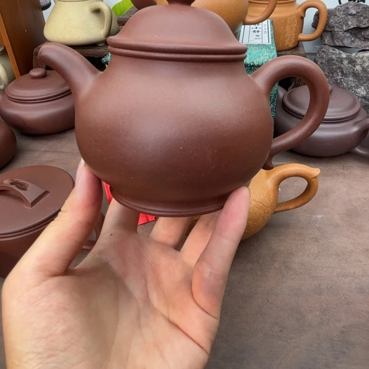千***马茶壶紫砂特练紫泥    高潘240