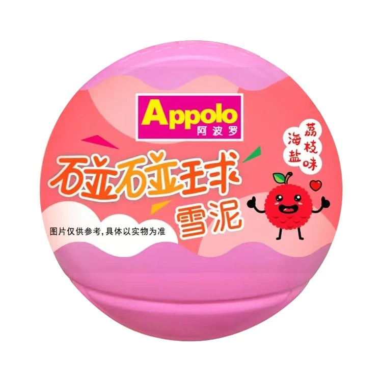 阿波罗 荔枝味碰碰球雪泥100克/盒
