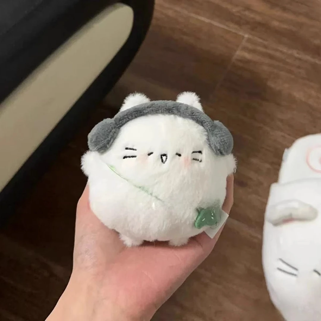 可爱胖嘟嘟小猫蛋四叶草小猫玩偶毛绒挂件超包萌书挂件钥匙扣挂饰