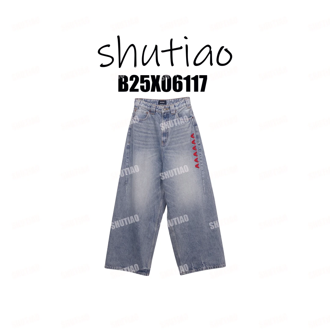 【SHUTIAO】2025秋冬：新款小众设计款牛仔裤B25X06117