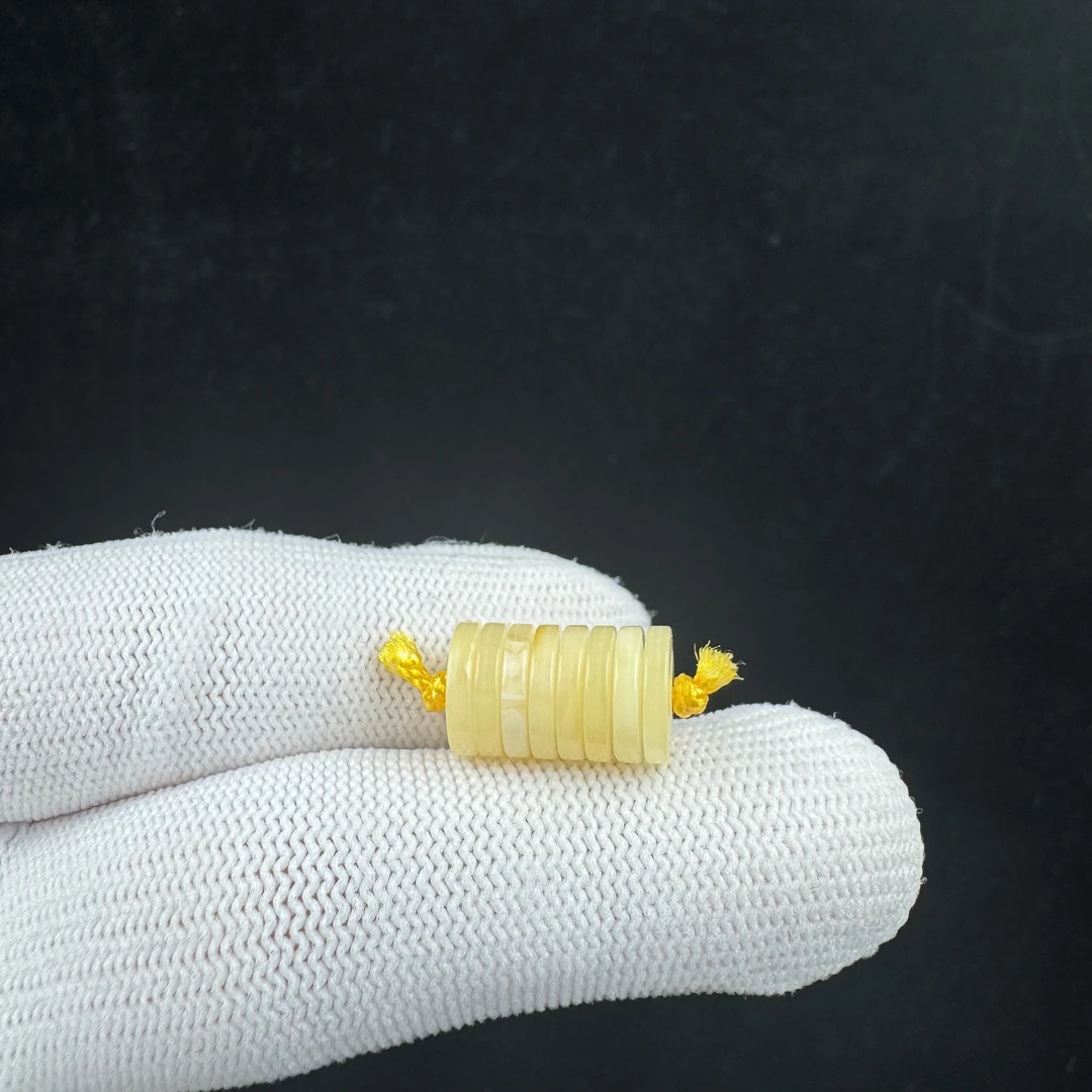 D5637【瑕疵】天然原矿蜜蜡 隔片9.5mm支持复检假一罚十