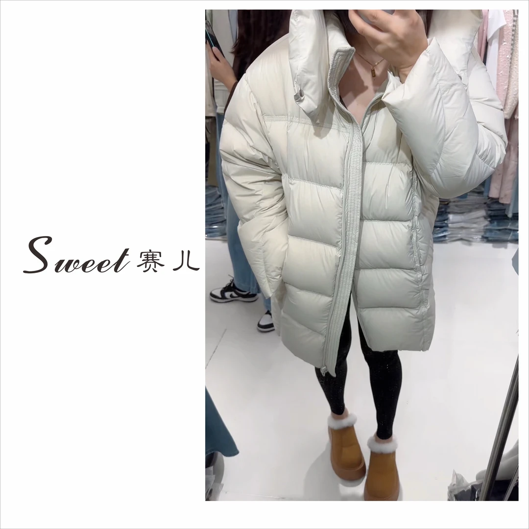 【泡芙仙子】｛1086｝冬季韩版中长款无内胆短外套(不能机洗