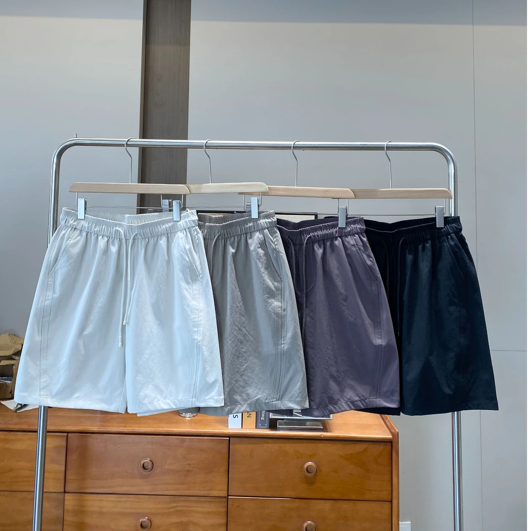 云柔棉夏季凉感速干透气男士薄款宽松抽绳短裤5858