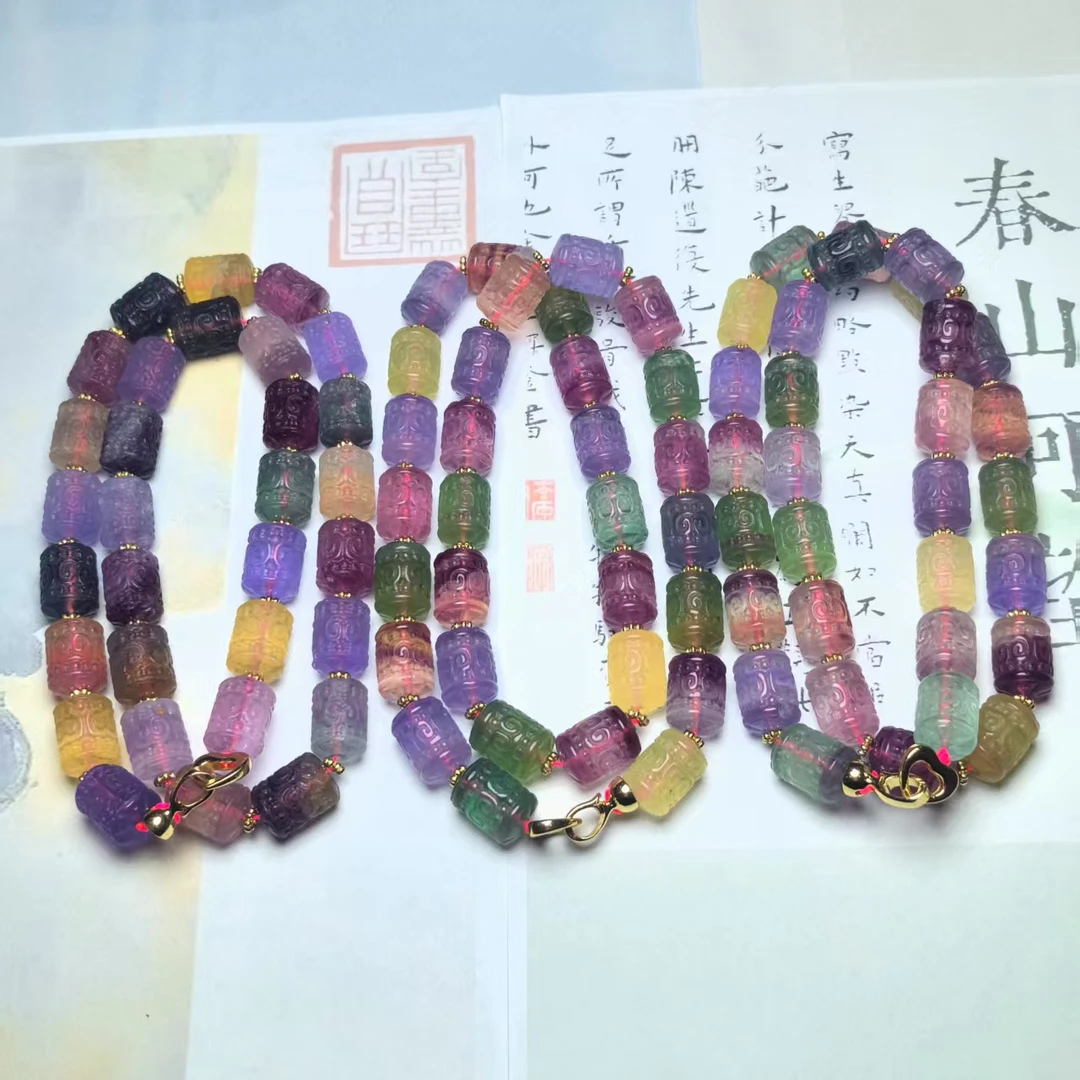 萤石项链多样性发货拍一发一