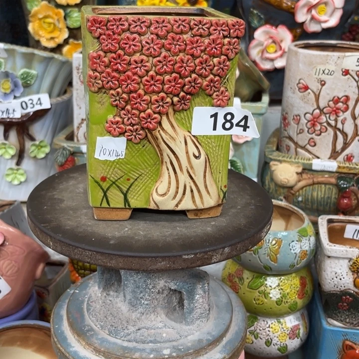 紫砂花盆粗陶材质多肉花盆