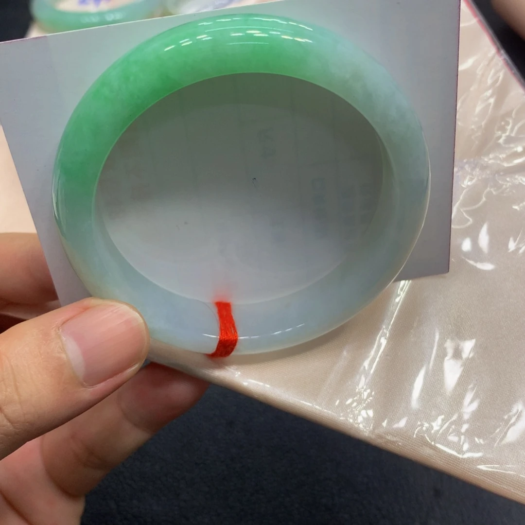 未镶嵌手镯翡翠翡翠手镯半截色大圈15