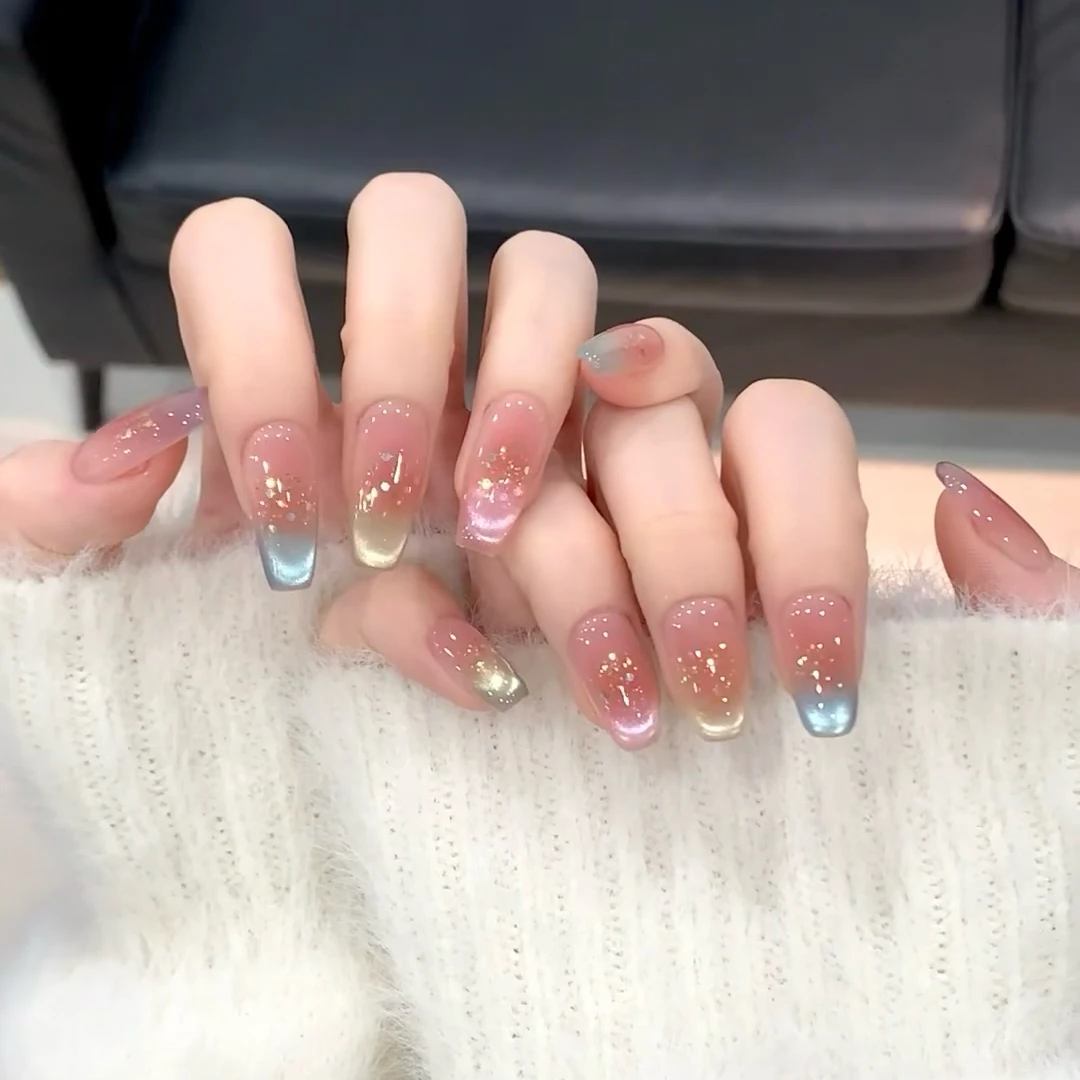 【元气彩虹】25新款纯手工穿戴甲美甲贴穿戴式气质好看