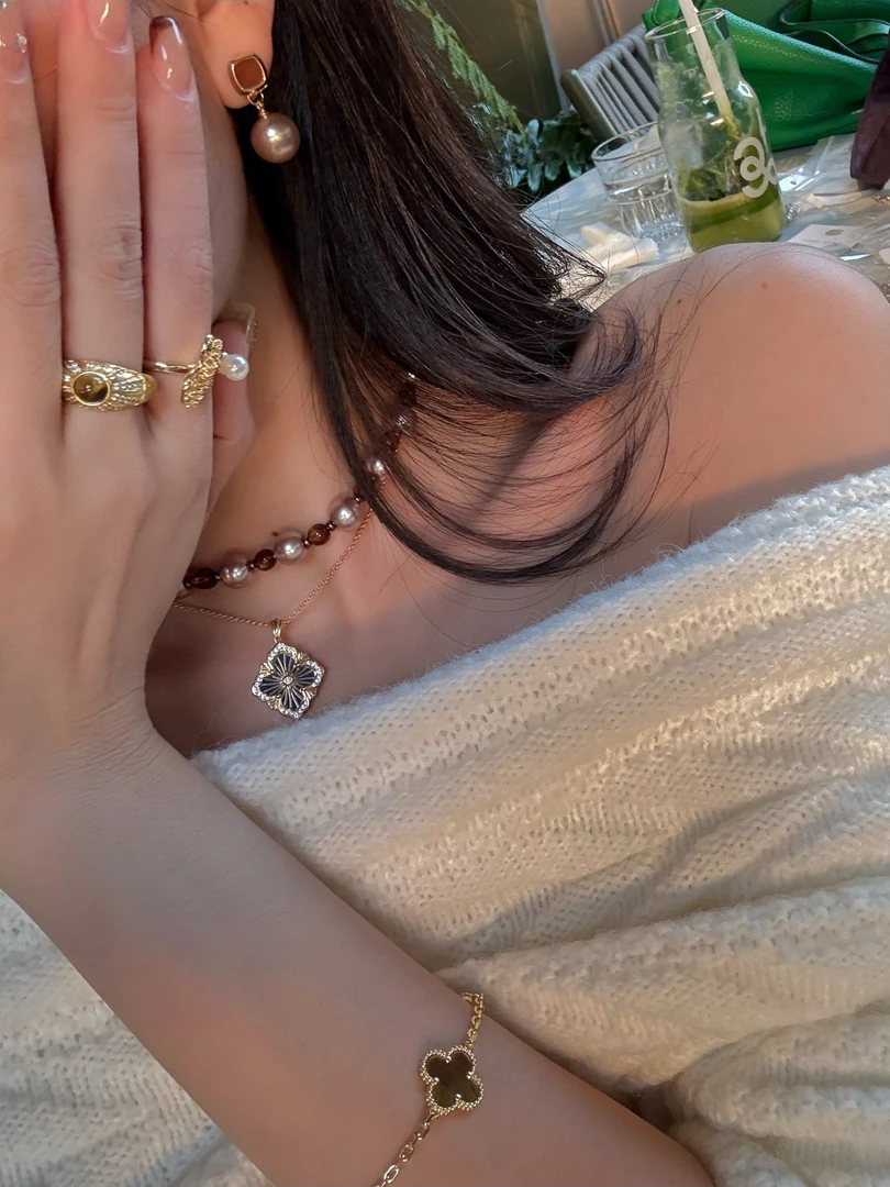 铜合金项链 小众设计师款项链戒指手链E