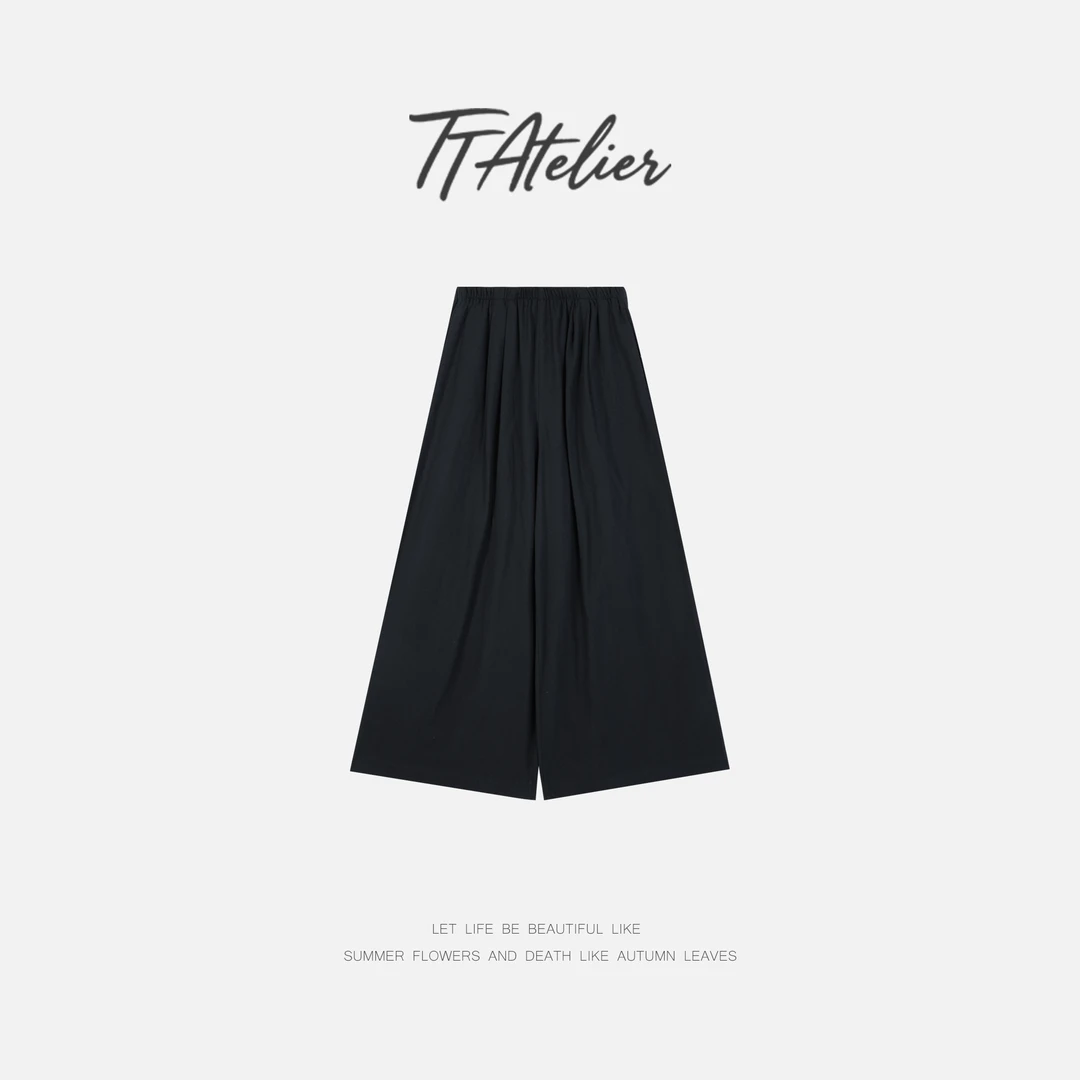 TT设计师【薄暮】日系高级感慵懒感纯棉懒人阔腿裤TT190914