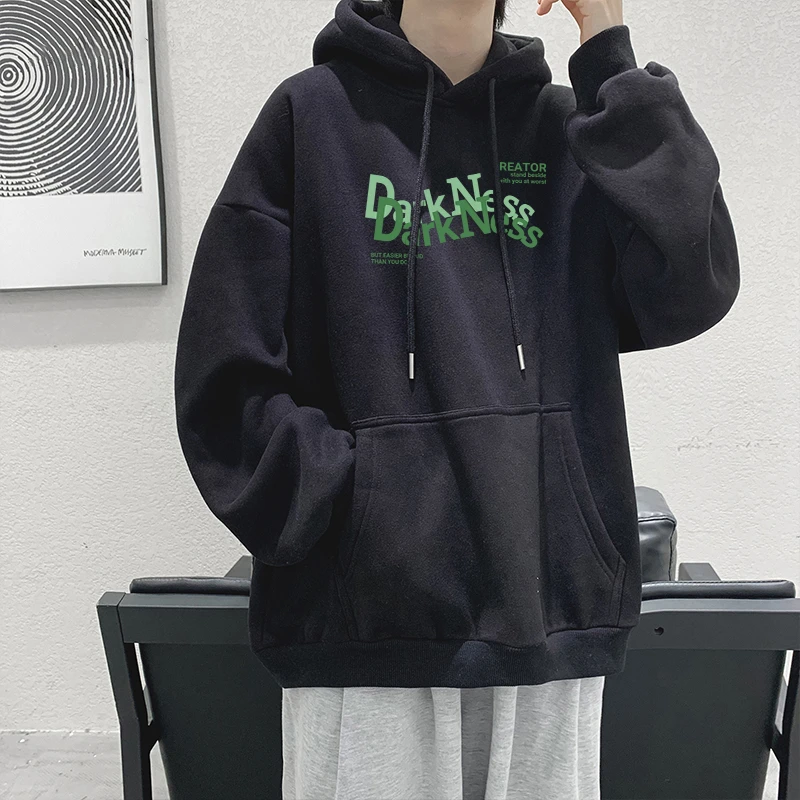 连帽卫衣男款秋季2025新款美式oversize休闲百搭男士400G重磅外套