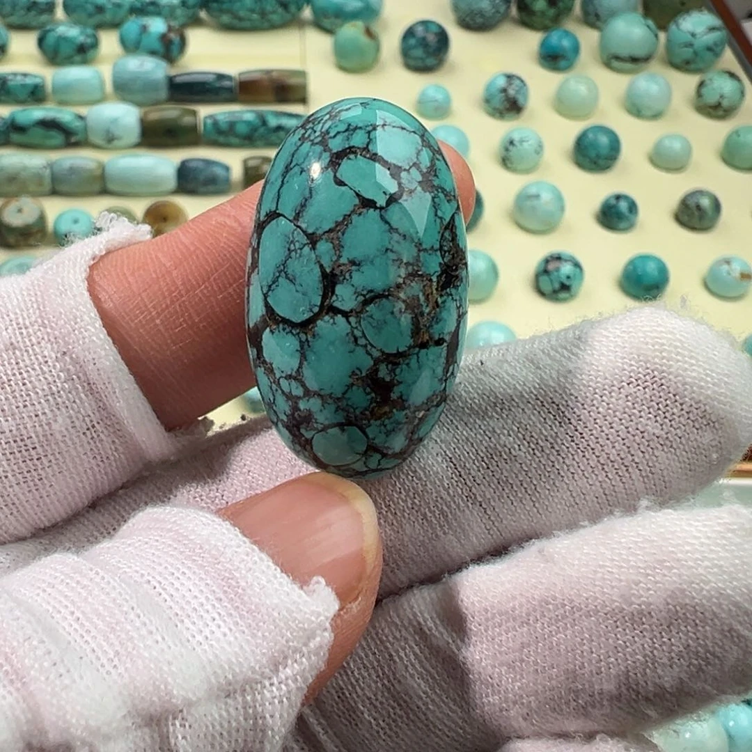 绿松石枣珠未镶嵌