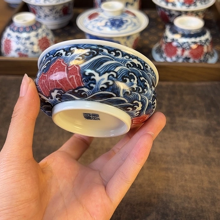 摆件景德镇陶瓷茶器百宝箱