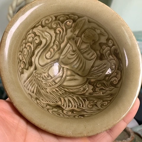 瓷片大*耀州窑印花盏