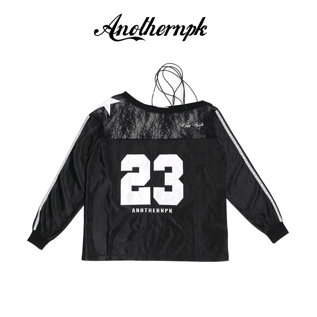 ANPK美式复古落肩T恤A5F02D0222