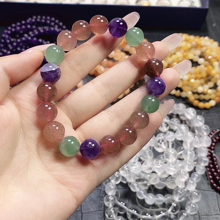未镶嵌手链水晶草莓晶