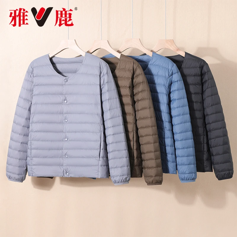 雅鹿新款轻薄羽绒服羽绒内胆反季御寒保暖内搭上衣冬季修身