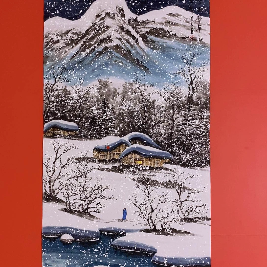 国画山水花鸟国画作品