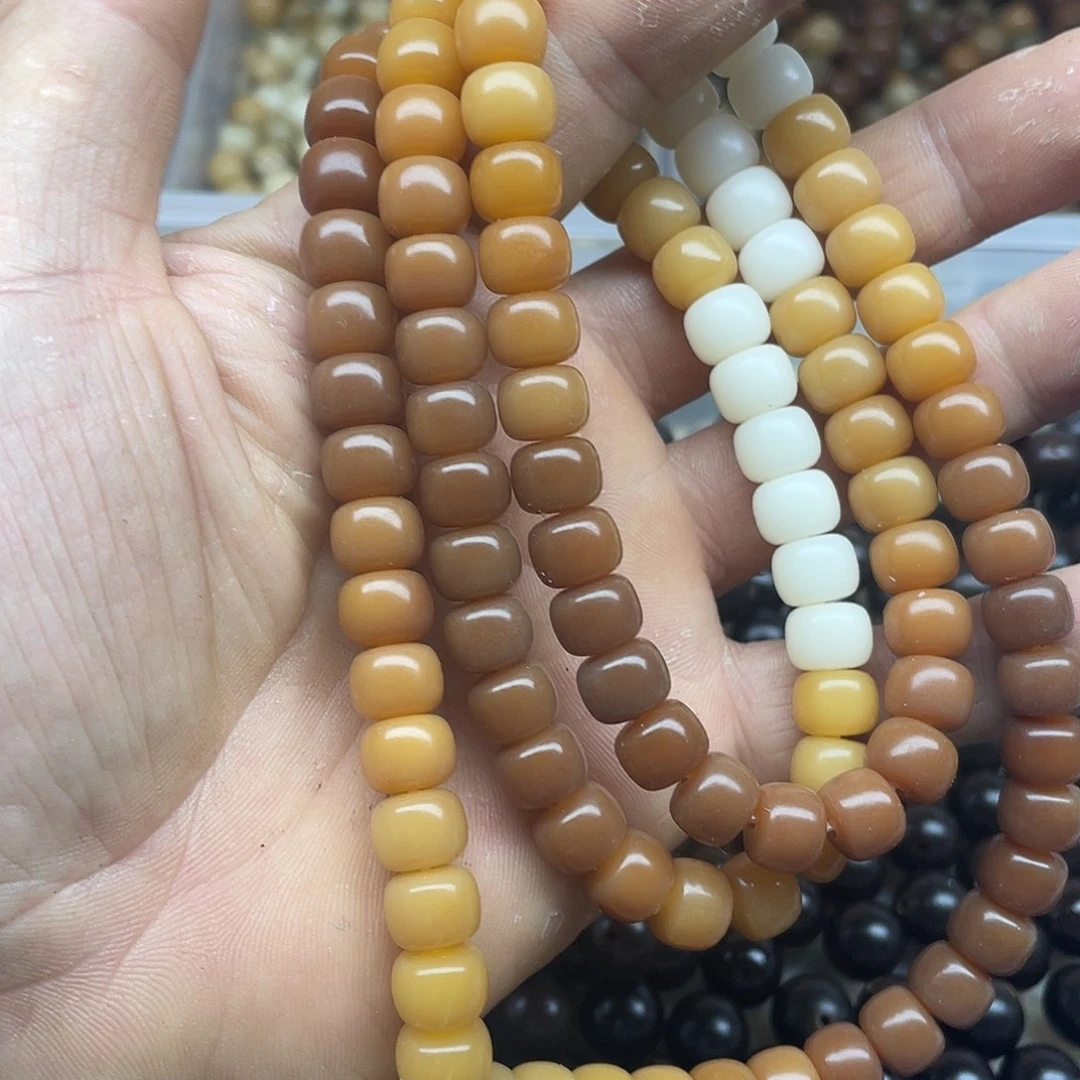 白玉菩提吊坠108风化渐变敦114颗