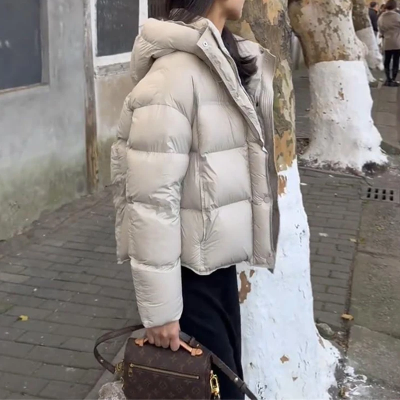 连帽棉服女短款2025冬季新款韩版高级感小个子面包服外套棉袄爆款