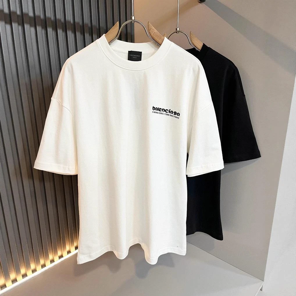 男装家巴黎跨境外贸夏季新款 字母印花短袖恤男女款一件代发