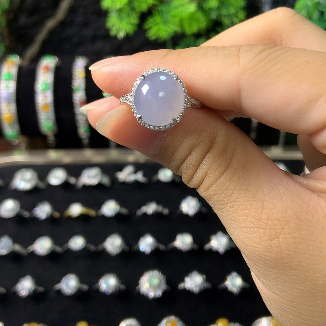 银S925镶嵌戒指翡翠