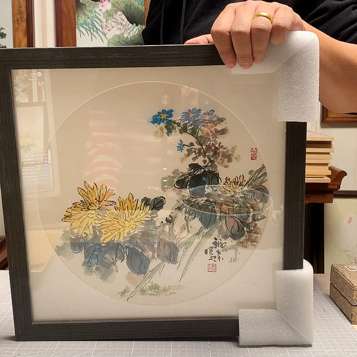 纸本手绘字画定制摆台