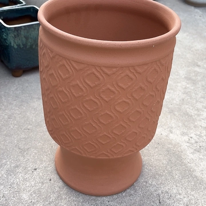 紫砂茶碗红陶口径20高度30