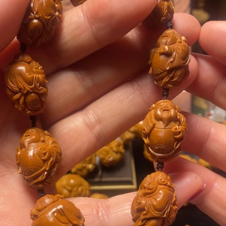 橄榄核手串/手链李*八宝财神