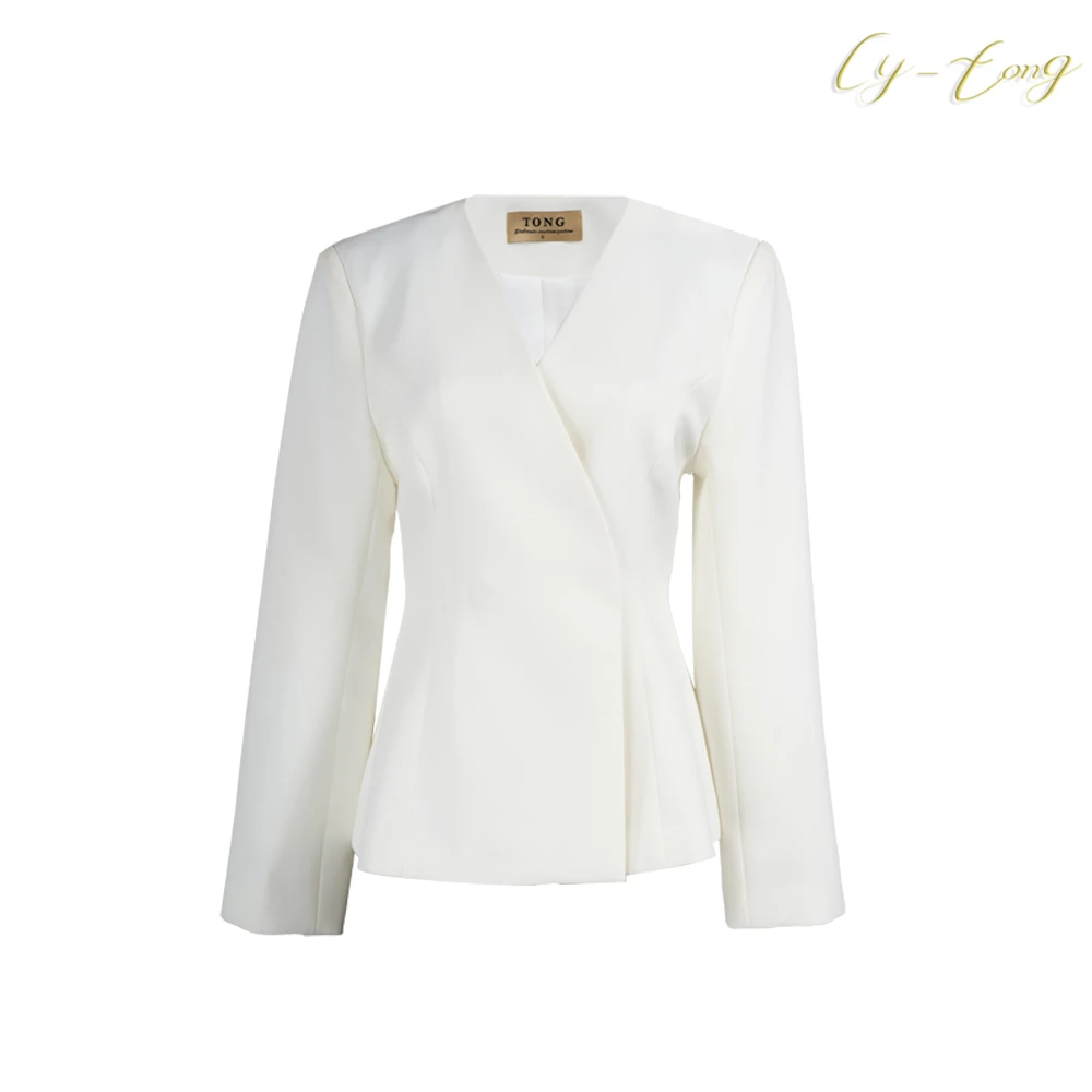 【彤姐原创】【白色】轻奢设计感秋季气质时尚女款高级感西装G230522