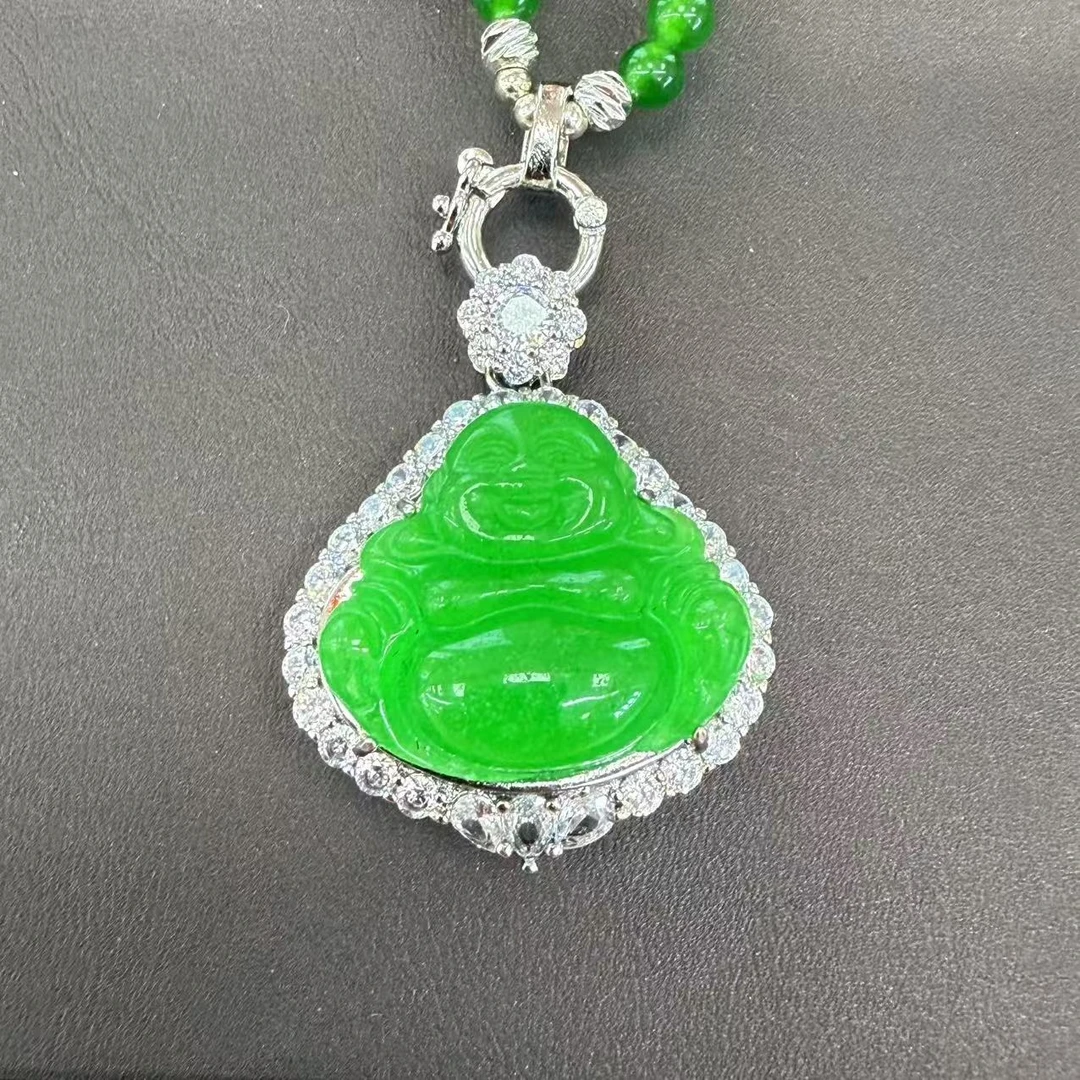 高货翡设计款佛公吊坠008
