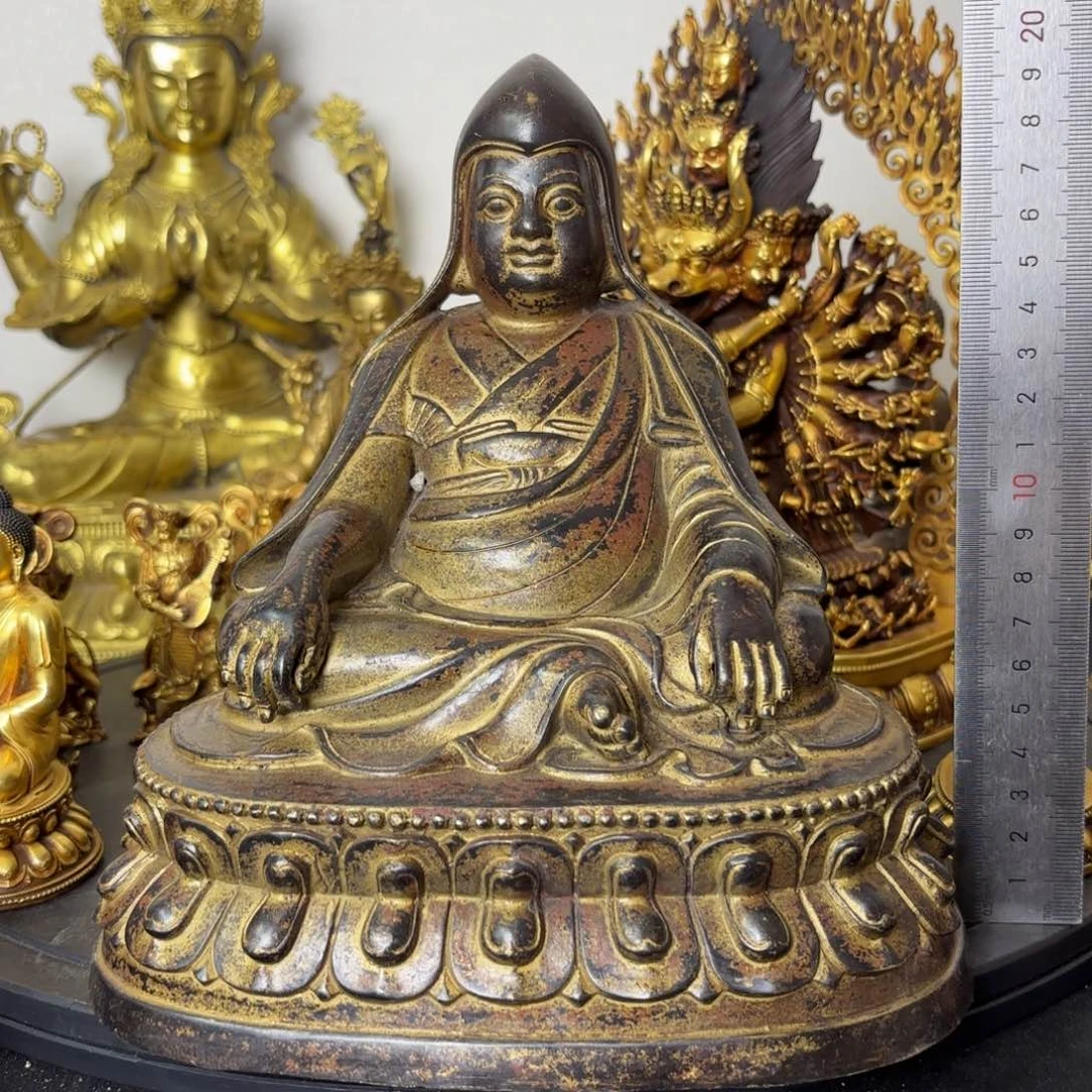 宗喀巴上师黄铜摆件