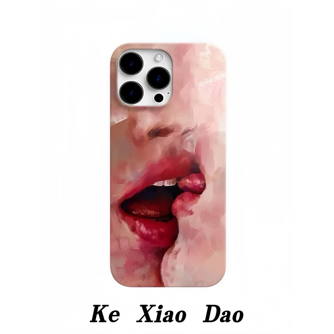 小众亲吻插画特涩手机壳潮牌14创意苹果iphone16pro艺术小众特涩