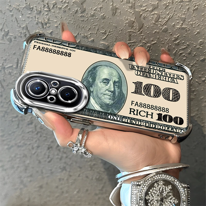 适用于【华为】Nova9SE创意老头美金高级感网红电镀防摔手机壳