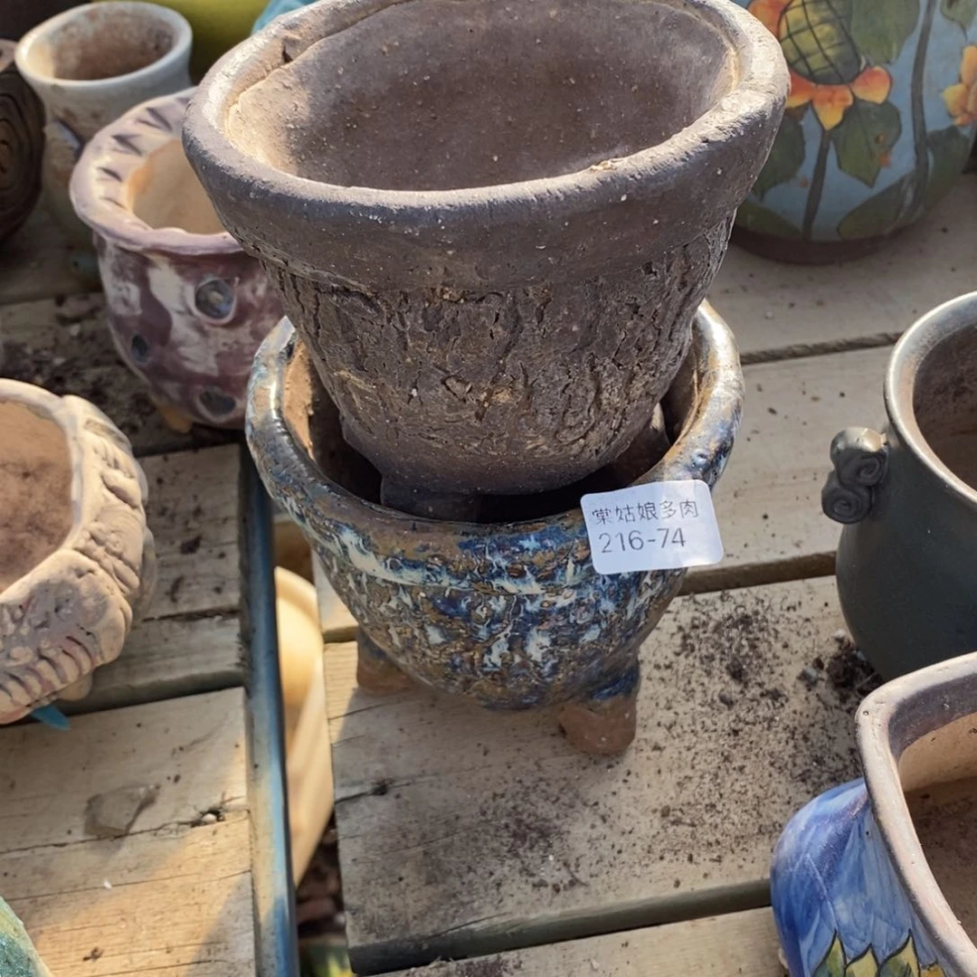 红陶云****674号多肉盆两个组合