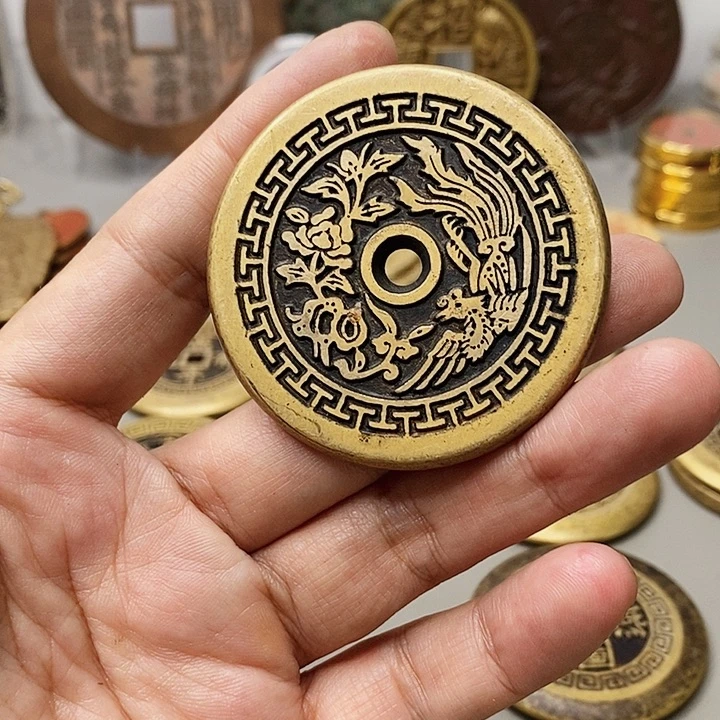 弹***间铜现代仿制工艺文创铜币