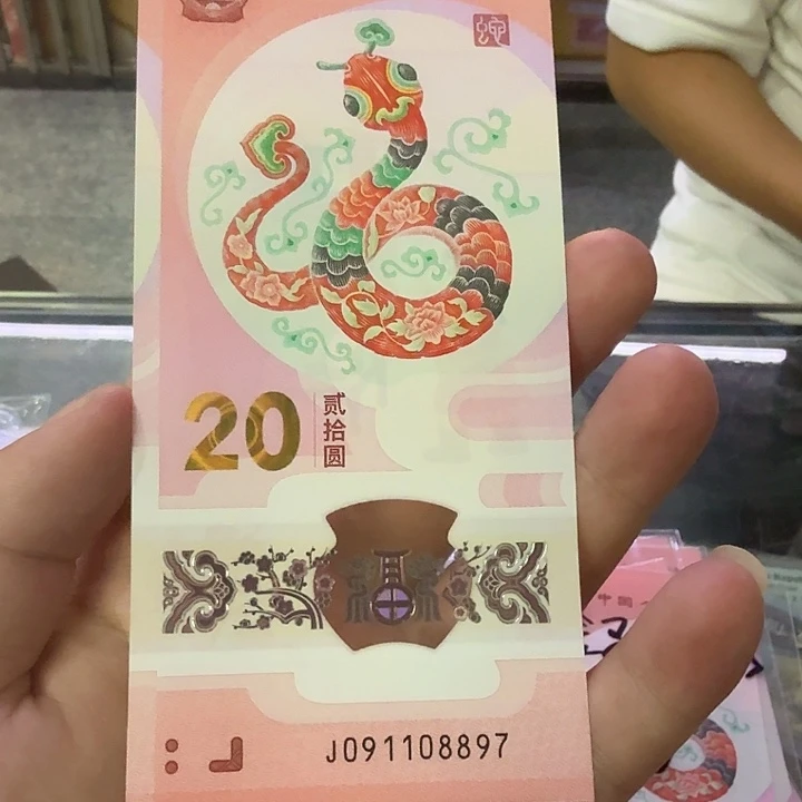 蛇钞金钩号裸钞091108897