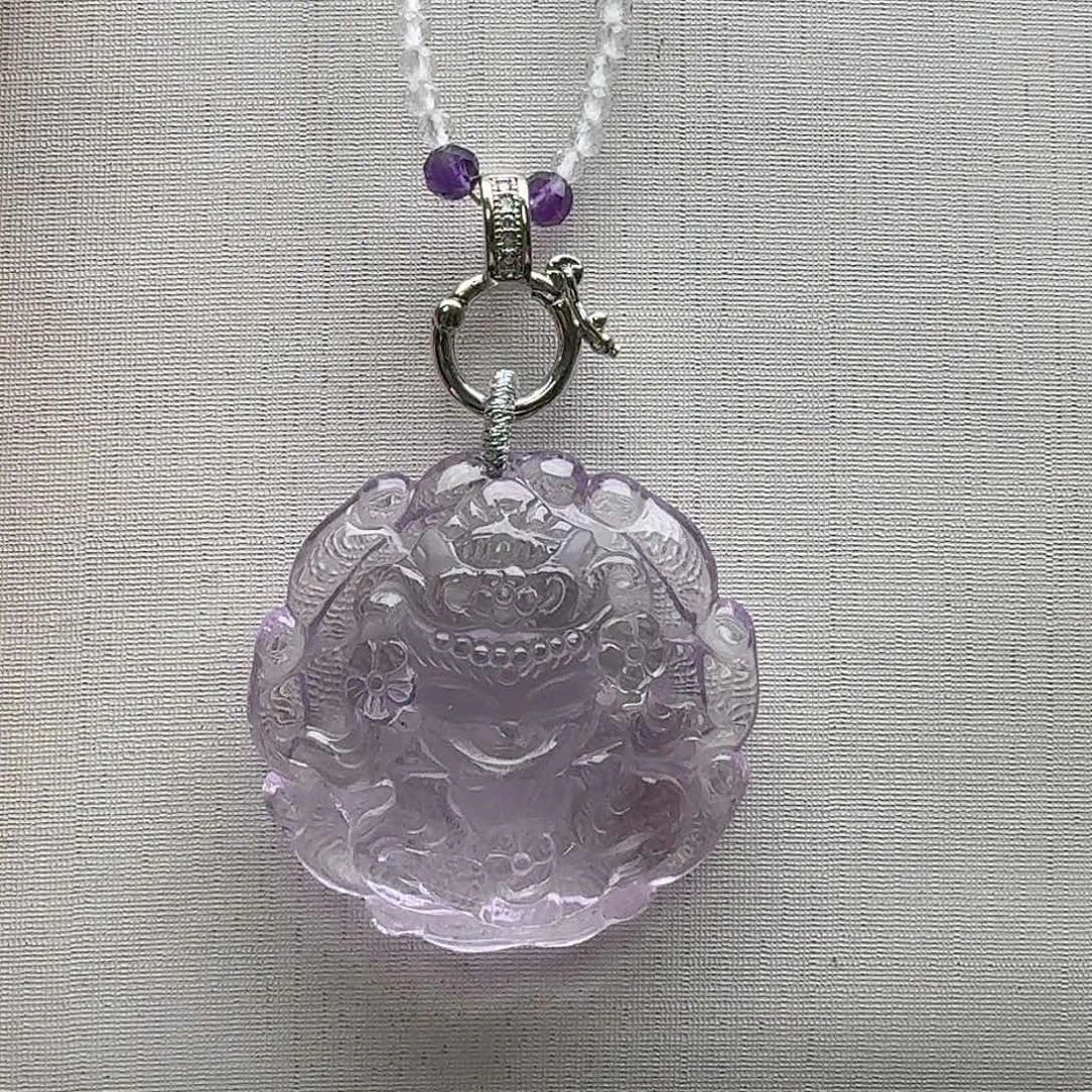 合金套链水晶浅紫