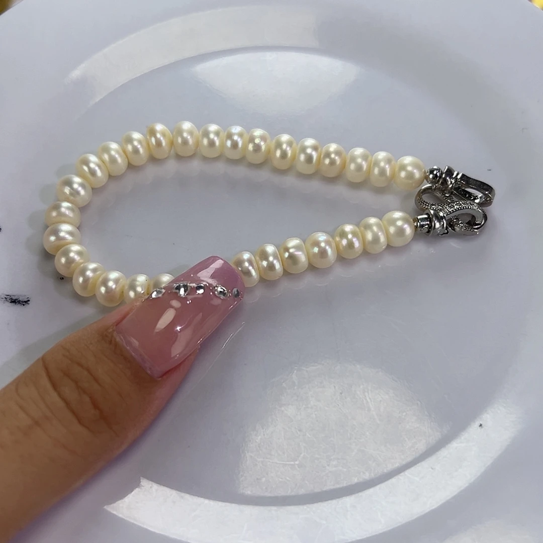 钛钢手绳淡水珍珠