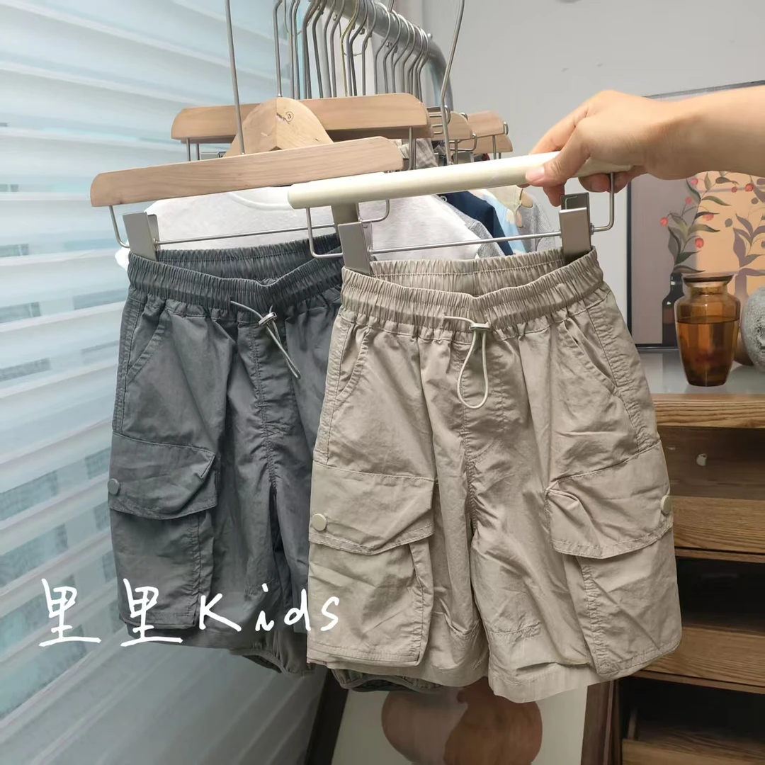 酷帅风~韩系儿童休闲宽松工装裤时尚洋气百搭休闲速干短裤夏季