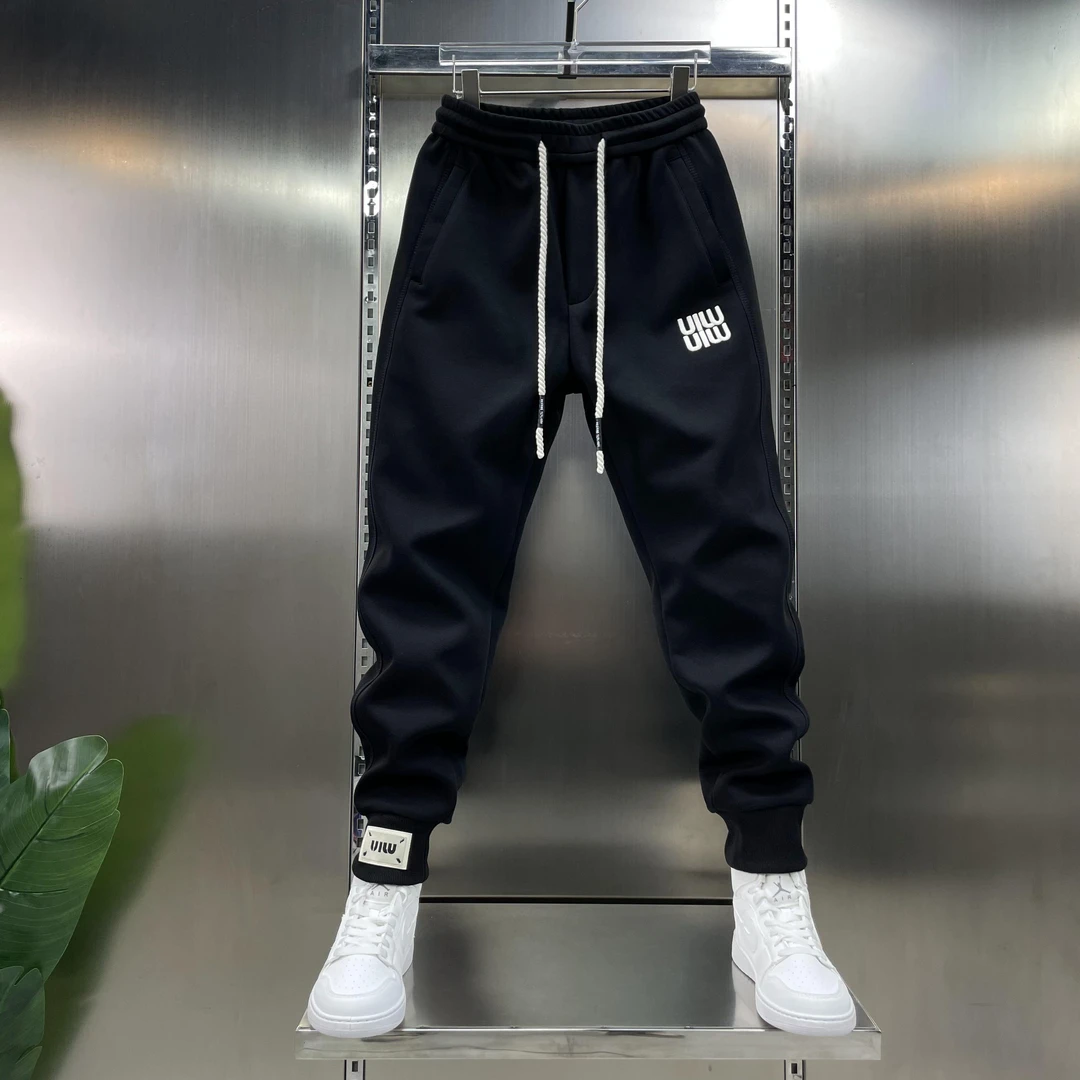 潮流男士纯色哈伦裤弹力松紧腰小脚裤运动卫裤简约束脚休闲裤男款