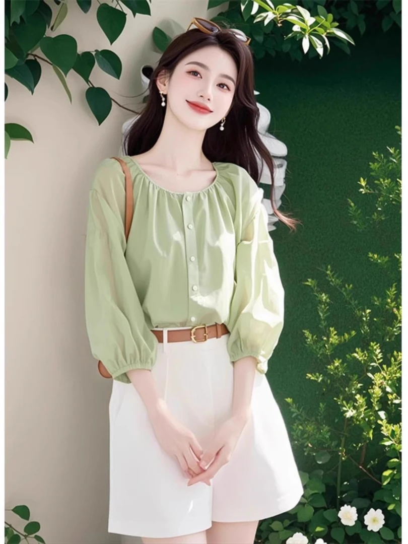 今年流行夏装欧货时尚洋气优雅女神范炸街减龄职业短裤两件套装女