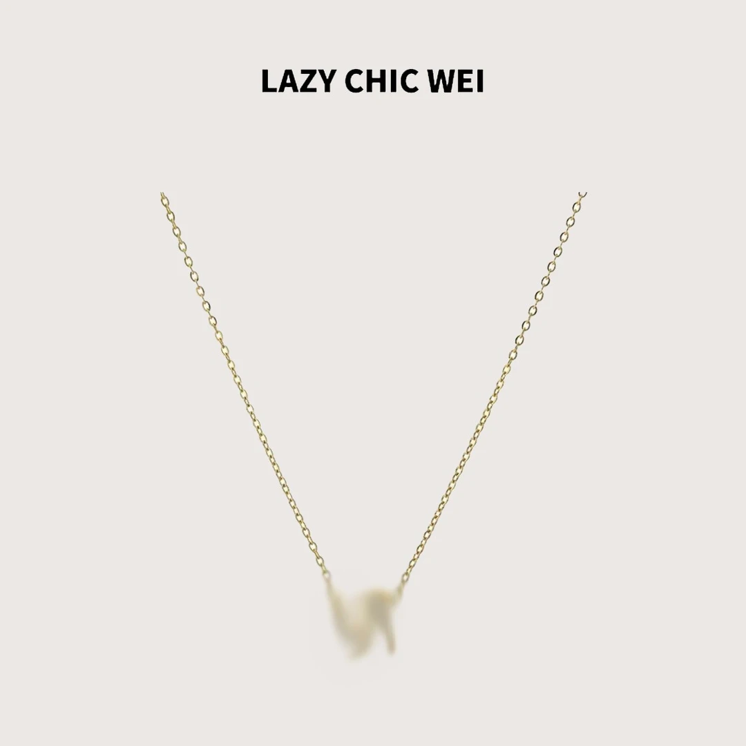 铜合金项链 WEI 铜合金镀k金锆石爱**家猪鼻项链WY0422