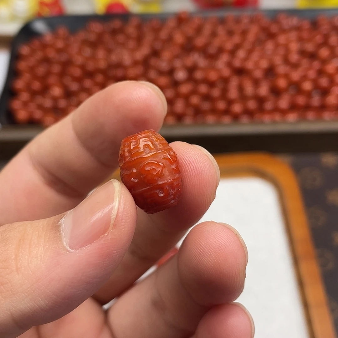 南红玛瑙19号12*16 六字桶珠未镶嵌