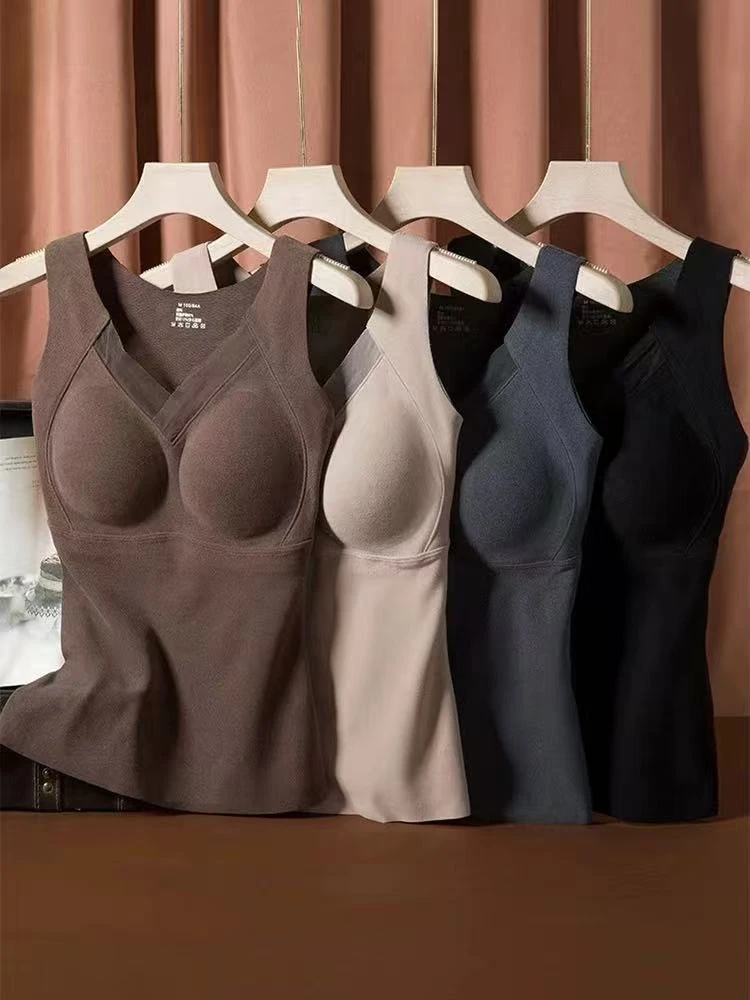 滨莉家 无痕固定杯无钢圈聚拢舒适保暖美背内衣